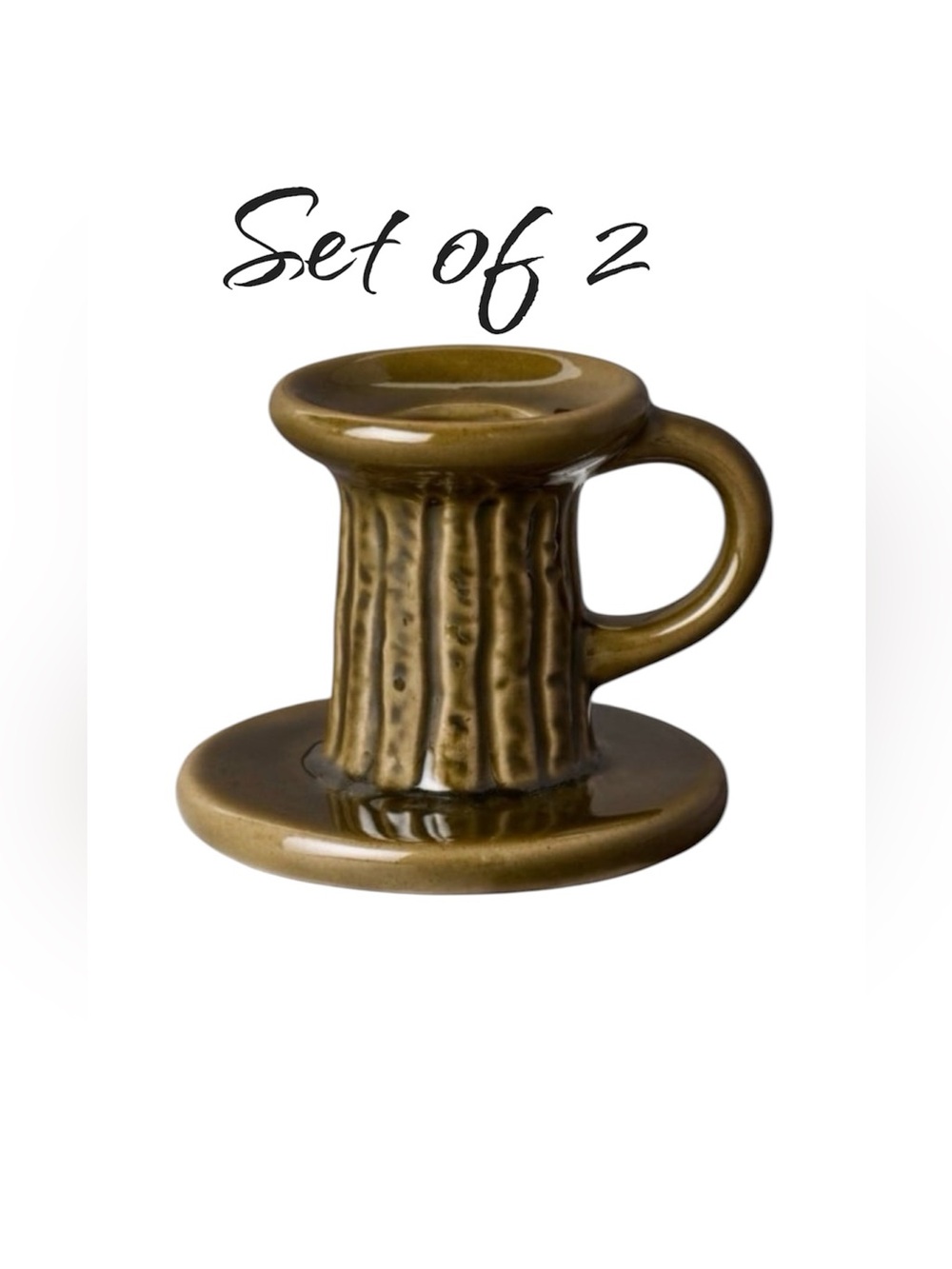 2.3"x3.25" Fall Ceramic Tapers (set of 2) Candle Holder -Hearth & Hand  Magnolia